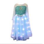 SHINYOU Girls Princess Dress Frozen Costume Elsa Dresses for Halloween,Disney Cosplay(3-4Y)