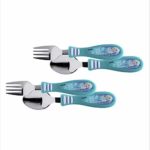 Zak Designs Frozen Girl Easy Grip Flatware Fork And Spoon Utensil Set – Perfect for Toddler Hands With Fun Characters, Contoured Handles And Textured Grips (2 Pack), Frozen Girl 2pk
