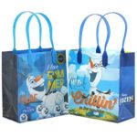 Disney Frozen Olaf ” I Love Summer ” Premium Quality Party Favor Reusable Goodie Small Gift Bags 12 (12 Bags)