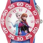 Disney Infinity Kids’ W002504 Frozen 
Elsa & Anna Analog Display Analog Quartz Blue Watch