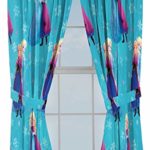 Jay Franco Disney Frozen Swirl 63″ Inch Drapes 4 Piece Set – Beautiful Room Décor & Easy Set Up, Bedding Features Anna & Elsa – Window Curtains Include 2 Panels & 2 Tiebacks (Official Disney Product)