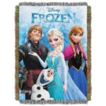 Disney’s Frozen, “Frozen Fun” Woven Tapestry Throw Blanket, 48″ x 60″, Multi Color