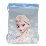 New Disney Frozen Queen Elsa Drawstring String Backpack School Sport Gym Tote Bag!- Baby Blue