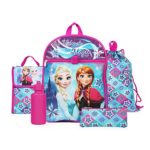 Ralme Disney Frozen Elsa and Anna Backpack Back to School 5 Piece Essentials Set