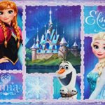Disney Frozen Rug Anna, Olaf, Elsa Room Decor Girls Bedding Large Throw Area Rugs 5×7, X Large, Blue