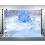 VVM 7x5ft Castle Backdrop Fairytale Frozen Paradise Photography Background White World Birthday Party Portraits Photo Booth Backdrop GYVV064