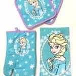 Disney Frozen 4 pc Kitchen Set – Kitchen Towel, Oven Mitt & 2 Pot Holders