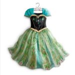 Anna Costume Disney Frozen Inspired Coronation Dress Girls Kid Halloween 3T-14 (4 (110cm))
