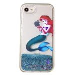 Brilliant Luxury Glitter Liquid Floating FULL Protective iPhone Cover for iPhone 7/8 Plus, Bling Bling Little Mermaid Ariel Eating/Holding Logo Apple