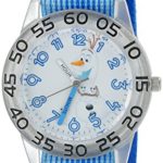 Disney Boy’s ‘Frozen’ Quartz Plastic and Nylon Watch, Color:Blue (Model: W002989)