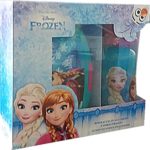 Disney Frozen Girls Set of Lunch Box And Aluminium Sports Bottle (BLUE)