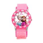 Disney Girls’ Anna and Snow Queen Elsa Stainless Steel Pink Watch