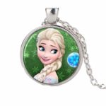 Disney’s”Elsa” Frozen on a Silver Necklace