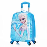 MOREFUN Disney Frozen 18” Kids Carry on Luggage Hard Side Upright Spinner Luggage,Princess