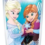Tervis 1224090 Disney Frozen – Anna and Elsa Magic Tumbler with Wrap and Royal Purple Lid 16oz, Clear