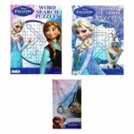 Disney Frozen Elsa & Anna Best Friends Necklace Set Plus 2 Frozen Word Search Books to Share