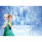 Photography Background 3x5ft Frozen Theme Photo Backdrop for Baby Shower Seamless Photo Background Vinyl Anna and Elsa Disney Princess Backdrops for Birthday Party