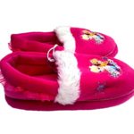 Disney Toddler Girl’s Frozen Elsa & Anna Cozy Slide Slippers (Small 5/6, Berry Pink)