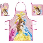 Disney Frozen Girls Princess Anna and Elsa Kitchen Bakeware Set of Apron and Hat