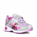 Disney Frozen Girls Light-Up Runner, Silver/Berry, 7 M US Toddler