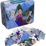 Disney Frozen Elsa & Anna Metal Lunch Box with 48-Piece Puzzle