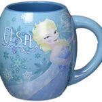 Silver Buffalo DP3744 Disney Frozen Olaf and Elsa Oval Curved Ceramic Mug, 18-Ounces