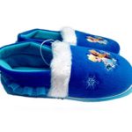 Frozen Girl’s Disney Elsa & Anna Cozy Slide Slippers (M 2/3, Blue)
