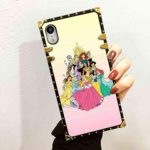 DISNEY COLLECTION Square Corner Phone Case Compatible iPhone Xr (2018) [6.1inch] Ariel Belle Cinderella Disney Frozen Jasmine Mulan Princesses