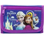 Frozen Elsa Anna and Olaf Purple Trifold Wallet