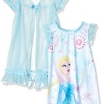 Disney Girls’ Toddler Frozen Nightgown, Ice Blue, 2T