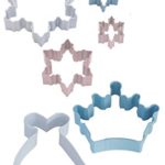 R&M International 1847 Snow Queen Cookie Cutters, Assorted Snowflakes, Crown, Princess Gown, 6-Piece Set