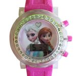Disney Kids’ FZN3582 Frozen Digital Display Analog Quartz Pink Watch