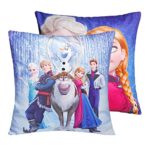 Jerry Fabrics Set of 2 100% Cotton Velvet Frozen Elsa and Anna Decorative Throw Pillow Cover Home Decor Design Set Cushion Case for Sofa Bedroom Car Hiddern Zipper 18×18 Inch(45×45 cm) (Dark Blue 2)