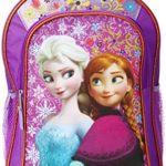 Disney Frozen Anna & Elsa Girl’s Backpack Purple with Amber Trim