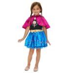Disney Frozen Princess Anna Toddler Girls Costume Cosplay Dress Hooded Cape 2T