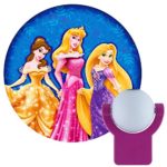 Projectables Disney Princess LED Night Light Plug-in, Dusk-to-Dawn, Girls Gifts, Image of Belle, Rapunzel, Aurora, Ideal for Bedroom, Nursery, Bathroom, Playroom, 11744
