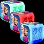 Frozen Elsa And Anna 7 Color Changing Led Digital Alarm Clocks For Kids