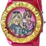 Barbie Girls’ Quartz Watch with Plastic Strap, Pink, 17.6 (Model: BAB4001)