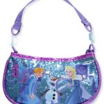 Disney Girls’ Frozen Glitter Beaded Handbag Shoulder Bag, Purple, One Size