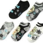 Disney Girls’ Big Frozen 5 Pack No Show Socks