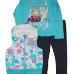 Disney Little Girls’ 3 Piece Fozen Elsa Legging Set