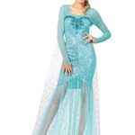 Leg Avenue Women’s Fantasy Snow Queen Elsa Costume, Aqua, Large