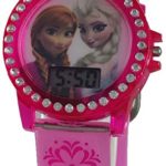 Disney Frozen Girl’s Elsa & Anna Pink Digital Watch w/Rhinestones