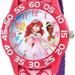 Disney Kids’ W001667 Princess Analog Display Analog Quartz Pink Watch
