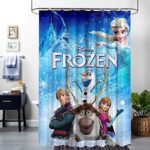 DISNEY COLLECTION Shower Curtain with Hooks 60 x 72 Inches Frozen Romance Snow Snow Adventures Ice Queen Queen Snow Queen Ice Queen Frozen Princess
