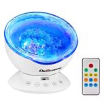 Delicacy Ocean Wave Projector 12 LED Remote Control Undersea Projector Lamp,7 Color Changing Music Player Night Light Projector for Kids Adults Bedroom Living Room Decoration