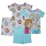 Disney Frozen Girls’ Four-Piece Pajama Short Set