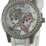 Disney Women’s Frozen Anna and Elsa Analog Rhinestone Watch