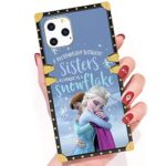 DISNEY COLLECTION iPhone 11 Pro Max Case Disney Sister Frozen Square Phone Case Cover Soft TPU 360 Degree Luxury Shockproof Protective Case Compatible for iPhone 11 Pro Max 6.5 Inch
