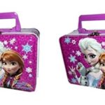 Disney Frozen Lage Rectangle Tin Box with Plastic Handle & Clasp x 2